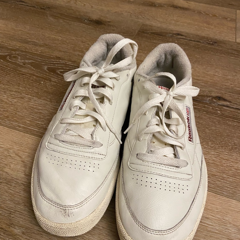 Reebok Classic White Sneakers with Red Accents